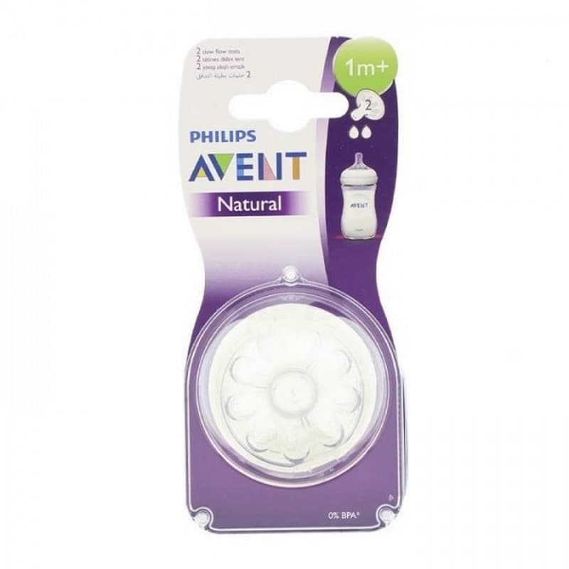 AVENT NATURAL 2 TETINES 1M+